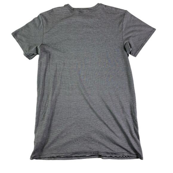 Theory Perfect Stripe Pima Cotton T-Shirt Size Small Black White Crewneck - Picture 5 of 5